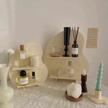INS crema decor în stil bean acrilice raft a produselor cosmetice parfumuri desktop manual de stocare fata de parfum de tămâie rack