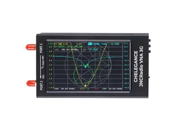 JNCRADIO VNA 4.3 Inch 3GHz Analizor Vectorial de Retea - 50kHz-3GHz unde Scurte HF VHF UHF, viteza de baleiere 400pts/s, caz de aliaj de Aluminiu,