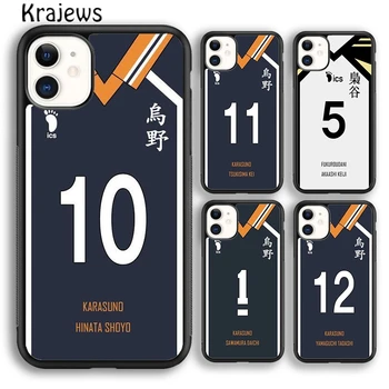 Krajews Haikyuu!! Karasuno Jersey Shoyo Hinata Caz de Telefon Acoperă Pentru iPhone 15 SE2020 14 6 7 8 plus XS XR 11 12 mini-13 pro max