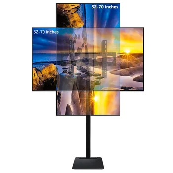 LCD TV Mobil Cuier Orizontal și Vertical Ecran Rotativ Suport de Podea Universal 32 40 55 65 70 inch Pătrat Rotunjit Bază