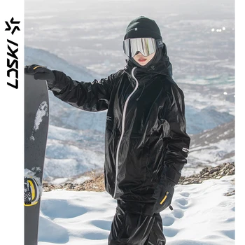 LDSKI Nou Costum de Schi 3L 20K Impermeabil WVTR Grafen Fibre Vopsea Cald, Respirabil, Vânt de Iarnă, Snowboarding, Drumeții Femei Bărbați