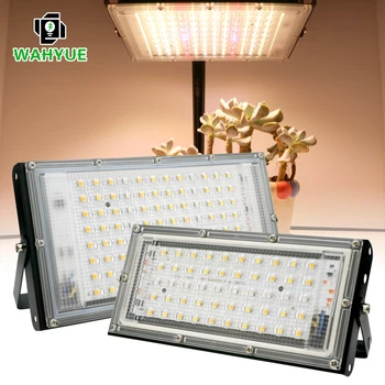LED-uri Cresc Light 50W 100W Cultivarea Plantelor de Lămpi lumina Soarelui Fito Lampă cu efect de Seră în Interior Legume și Floare 220V Soare Proiector