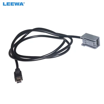 LEEWA Radio Auto Audio Mini Cablu USB de sex Feminin Extensie Port 5Pin Fir Adaptor Pentru Honda Civic/Accord/Odyssey Mitsubishi Lancer