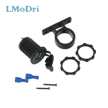 LMoDri 12V Dual USB Auto Motociclete Incarcator Priza Splitter Adaptor de Alimentare Încărca Telefonul Mobil, rezistent la apa