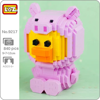LOZ 9217 Lumea Animală Porc Cosplay Îmbrăcăminte Pui de animale de Companie Papusa Model 3D Mini Diamond Blocuri Caramizi de constructie de Jucarie pentru Copii fără Cutie