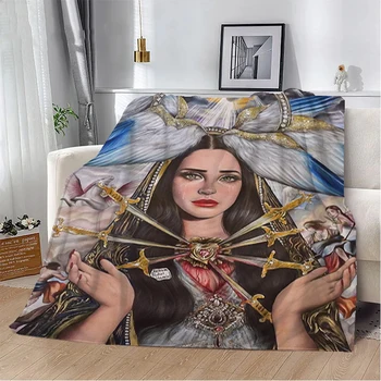 Lana Del Rey Decorative Canapea, Pături pentru Pat Flanel Pătură de Pluș cameră Decor Cuvertură Arunca Pufos Moale Fleece