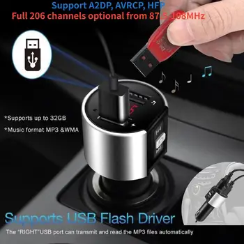 Lumina roșie $C26S Bluetooth Transmițător FM Vehicul Hands-free Bluetooth Car Mp3 Vehicul Bluetooth Mp3 Vehicul Mp3 Player Auto Mp3