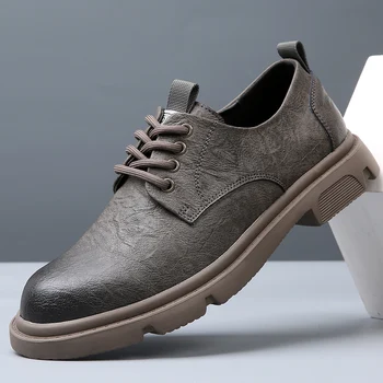 Lux, Stil Britanic Rochie Din Piele Pantofi De Afaceri Bărbați Fashion Plaid Print Lace-Up Gros Cu Talpi De Nunta Birou Formale Pantofi Oxford