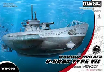 MENG WB-003 Navă de război Constructor U-Boat de Tip VII [Q Edition] Desene animate Drăguț Nava