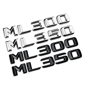 ML300 320 350 400 500 Logo 3D Auto Negru-Spate, Portbagaj Insigna Autocolant Emblema De Mercedes ML300 ML350 W166 W163 W164 ABS