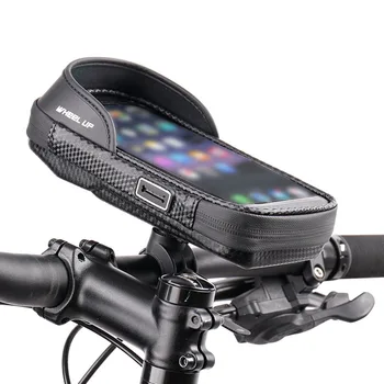 MTB Biciclete Rutier Telefon Monta Sac Impermeabil Rotativ la 360° Bicicleta Ghidon Ecran Tactil Saci 195x110mm Suport de Telefon Ciclism Piese