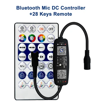 Magic Home Bluetooth LED Pixeli Controler Cu 28Keys la Distanță DC/USB Controler de Muzică Pentru WS2812 SK6812 WS2811 Benzi DC5-24V