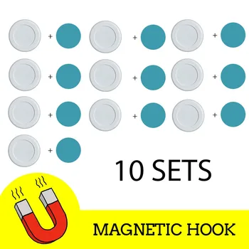 Magnetic Organizator Cârlige de Montare pe Perete Magnet Puternic Titularul de Control de la Distanță de Stocare Titularul Punch-gratuit Acasă Organizator Cârlig Raft