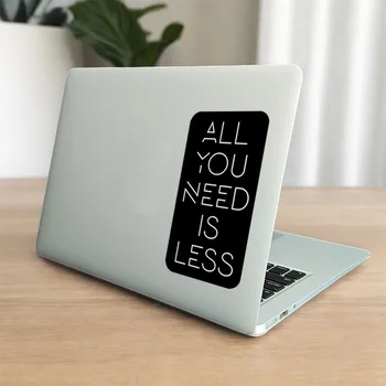 Mai puțin Este Mai mult Citat Motivațional Vinil Laptop Autocolant pentru Macbook Decal Pro 14 16 Aer 13 Retina 15 Inch Mac Piele Notebook Decor