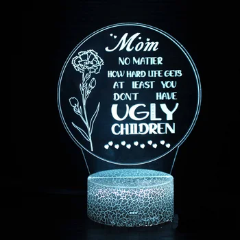 Mame Cadouri de Ziua 2023 Led Lumina de Noapte Iluzie USB Lampă de Masă Atinge Schimbare de Culoare de Noapte Creativ Cadou pentru Mama de Ziua de nastere