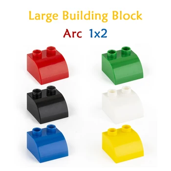 Mare de Particule Bloc 80/40/20buc Componente cu Arc 1x2 DIY Puzzle Educativ Assembly Bloc de Perete Scena