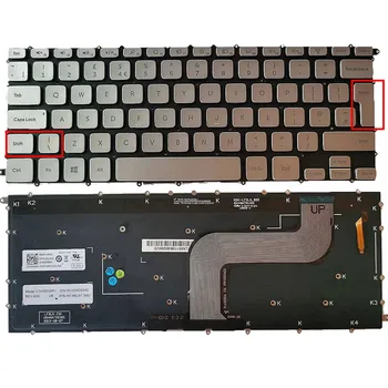 Marea BRITANIE Iluminata Tastatura Laptop pentru DELL Inspiron 7437 N7437 14-7000 P42G Argint