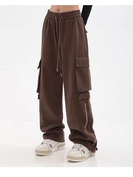 Maro Pantaloni Femei Talie Mare Salopete Casual Largi De Epocă Y2k Streetwear Largi Picior Pantaloni Fashion Pantaloni Drepte