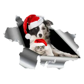 Masina de crăciun Magneți Amuzant de Crăciun Magnetic Câine Autocolant Decorativ Frigider Decal Decor Acasă pentru Usi Metalice