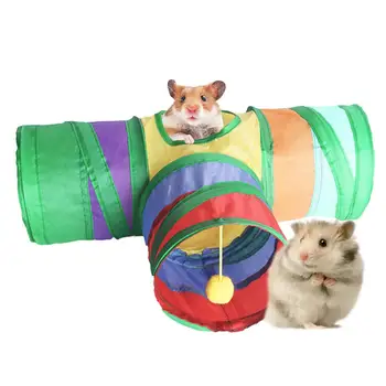 Mici Animale De Companie Animal De Companie Interactiv Tunel Toy Curcubeu Iepure Pitic Cuib Cobai Squirrel Animale De Companie Gaură Distractiv Tunel Hamster Tunel Toy
