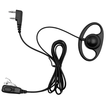 Mici de Fier Clip D-Forma de Cârlig Ureche Cască Cu Microfon Radio Walkie Talkie pentru Căști 2 Pin ASV Cască Pentru 888S UV5R