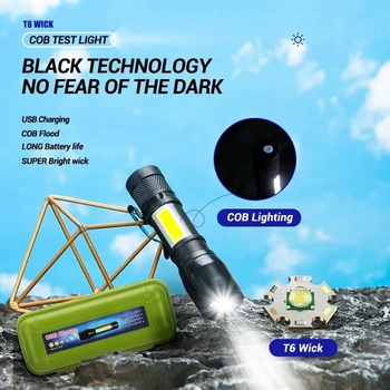 Mini LED Zoom Lanterna Reîncărcabilă Lanterna Portabil USB de Încărcare Lanterna de Mare Putere Camping Impermeabil Rază Lungă de Felinar