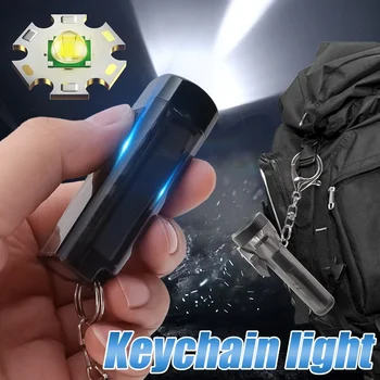 Mini Lanterna Led-uri Portabile Lanterne Breloc USB Reîncărcabilă Lanterna Lampa Multifuncțional în aer liber, Drumetii, Camping Lanterna