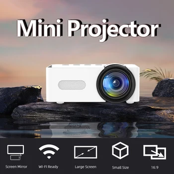 Mini Proiector Portabil Wireless Home Theater Video Proiector 1080P full HD WiFi pentru IOS Android de Înaltă Calitate în aer liber Camping