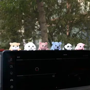 Mini masina de Figuri de Bord Desene animate Rășină Ornamente Bord Multi-Scop, Prieteni adorabil de animale Auto Accesorii de Interior