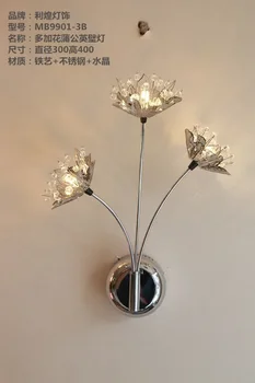 Minimalist Modern, Creativ Oțel Inoxidabil de Papadie LED Lampă de Perete Cristal Ananas Margele Meserii Art Led-uri Lampă de Perete