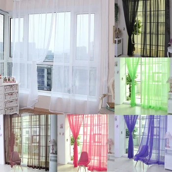 Modern Pur Perdele Multicolore Solid Transparent Perdea pentru Camera de zi de Decorare Dormitor Europene Tul Draperii Decor Acasă