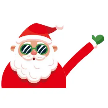 Moș Crăciun A Ștergătoarelor De Decal Amuzant Santa Fluturând Crăciun Autocolant Decorativ Mos Craciun Fluturând Brațul Autocolant Pentru Geam Spate Parbriz