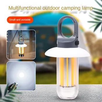 Multifunctional Lampa Camping Două într-O Lumină de Urgență Cort de Lumină în aer liber Portabil Puternic Lampă Dublă Sursă de Lumină Lanterna