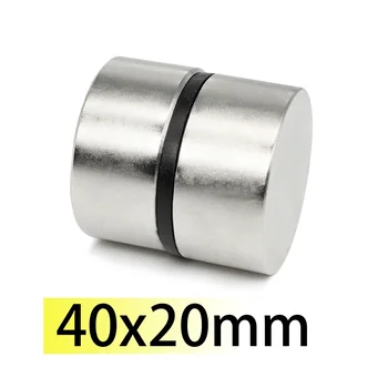 N35 40*20 Magnet 40x20mm Mare și Puternică placă aiment pământuri rare Disc Magneți din Neodim Rotunde de Căutare Frigider Personalizate Frigider