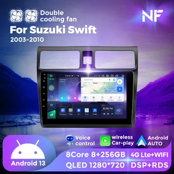 NF Android 13 Automotivo Unitatii Pentru Suzuki Swift 3 2003 - 2010 Radio Auto Multimedia GPS Navigatie Pentru Wireless Carplay