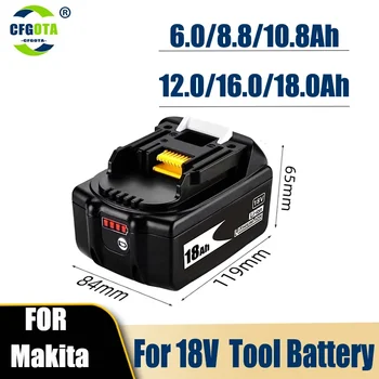 NOI Cu LCD Încărcător Acumulator 18 V 8000mAh baterie Litiu-ion pentru Makita 18v Baterie de 8Ah BL1815 BL1850 BL1830 BL1860 LXT400