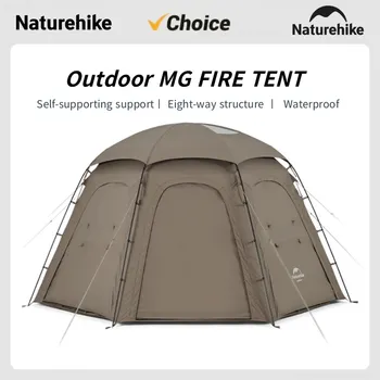 Naturehike Camping Portabil Dome Cort în aer liber 4-5 Persoane Respirabil Cort Mare Petrecere BBQ Living Mic Multiplu Fereastra Cort