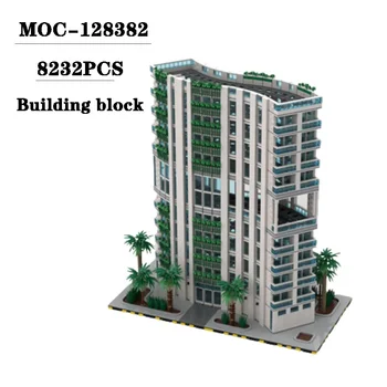 Noi MOC-128382 Arhitectura Orașului Scena de pe Strada Despicare Model de Jucărie pentru Adulți și Copii Ziua de Crăciun Jucărie Cadou Decor