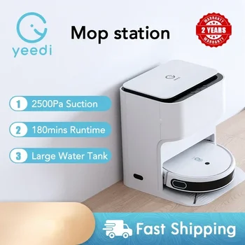 Noi Yeedi Mop Robot Stație Podea de Curățare Automată, Auto-curatare Built-In Mop Masina de Spalat Covor de Detectare 2500Pa Control Vocal