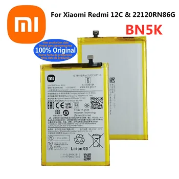 Nou 100% Original 5000mAh BN5K Baterie Pentru Xiaomi Redmi 12C & 22120RN86G de Înaltă Calitate Telefon Inteligent de Înlocuire Bateria