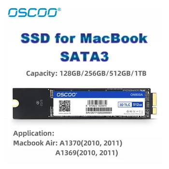 OSCOO 18 Pin M. 2 SATA3 Macbook Hard Disk Intern Disco 1tb SSD-ul pentru a face Upgrade 2010-2011 An MacBook Air A1370 A1369 Apple SSD