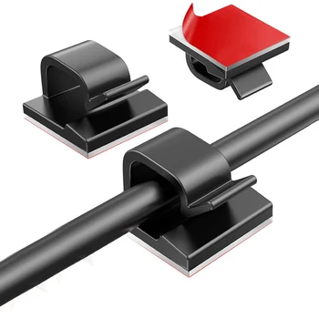 Organizator de cablu autoadeziv din Plastic Desktop Cordoane de Management Bobinator Clipuri Lipicios Masina Cablu USB Suport pentru Căști de Sârmă Organizator