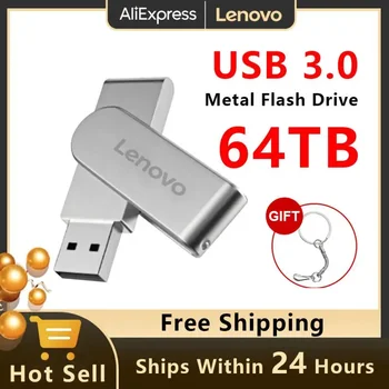 Original Lenovo USB Flash Drive 64TB USB 3.0 de Mare Viteză Flash Disk 520mb/s Capacitatea Reală de 16TB 4TB 2TB Pen Drive Pentru Laptop/PC