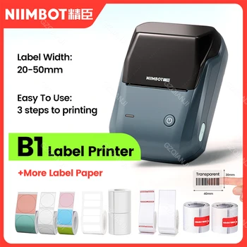 Original NiiMbot B1 Eticheta Cablu de Imprimantă Etichetă de Hârtie Portabile Mici Portabil Bluetooth Auto-adeziv Autocolant Business Machines