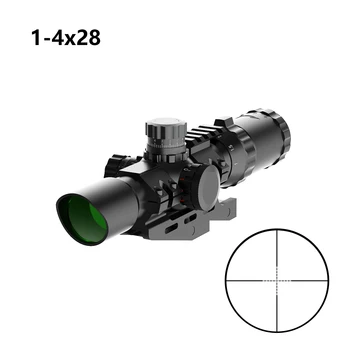 Original Northtac Asalt Optic 1-4X28 LPVO Riflescope Mil-Dot iluminare Reticul domeniul de Aplicare de Vânătoare Cu O Bucată de Montare