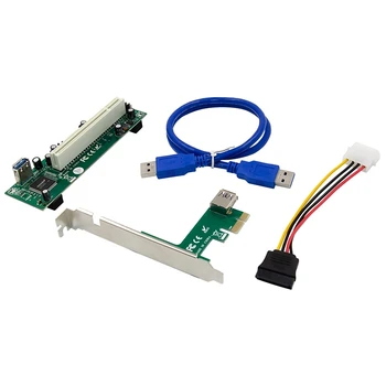 PCI-Express Adaptor PCI Card Pcie Pentru Slot Pci placa de extensie Cu 4 Pini SATA Conector Cablu de Alimentare Pentru PC