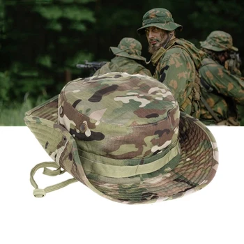 Palarie camuflaj Tactică a Armatei SUA Găleată Pălării Militare Panama camping de Vara Capac de Pescuit, Vânătoare, Drumeții în aer liber, Camo Soare Sepci Barbati