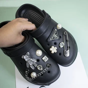 Pantofi Farmecele pentru Crocs DIY 3D Drăguț Urs de Lanț Detașabil Decor Catarama pentru Croc Pantofi Farmec Accesorii de Petrecere Copii Fete Cadou
