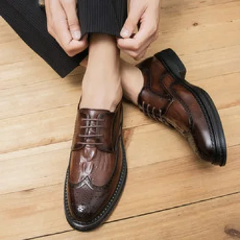 Pantofi pentru bărbați Primăvară Britanic Casual cu Tati Afaceri Formale Purta Pantofi de Nunta, Fund Moale de Piele Barbati Pantofi Tineri