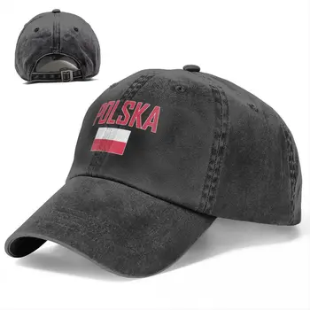 Pavilionul Poloniei Sepci de Baseball Unisex Moale Casquette Capac Denim Moda Pălărie de Epocă Reglabil Tata Pălărie